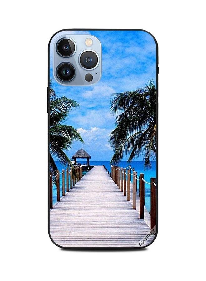Covernex Apple iPhone 13 Pro Max Protective Case Cover Printed Featuring Blue Cloudy Sky On The Sea DESIGN_1597 - Image 1