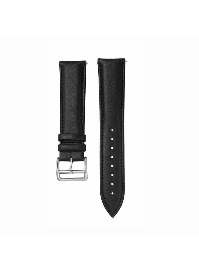 Perfii Genuine Leather Replacement Band 22mm for Huawei Watch GT2 Pro Black - Image 2
