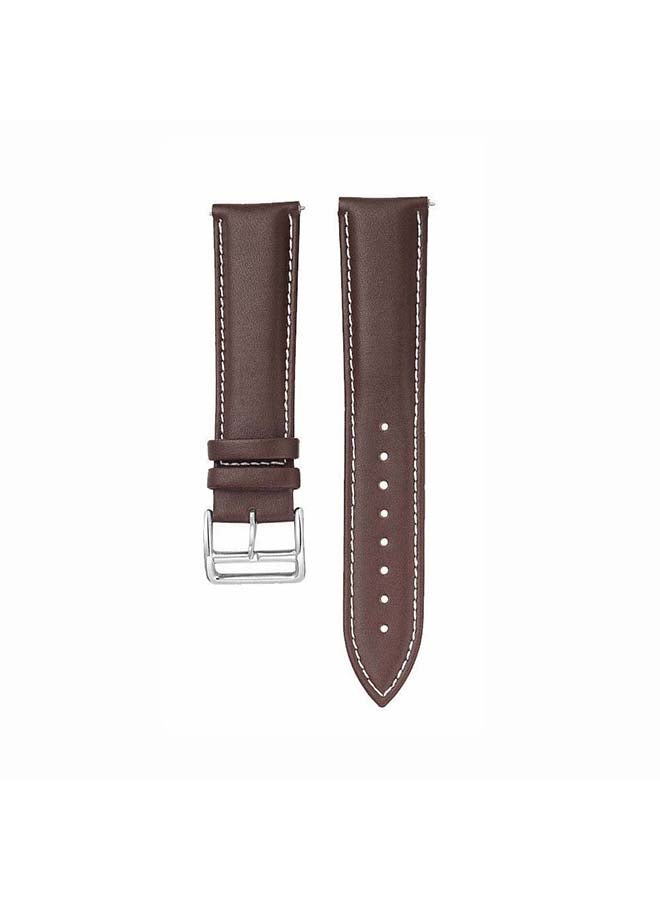 Perfii Genuine Leather Replacement Band 22mm for Huawei Watch GT2 Pro Brown - Image 2