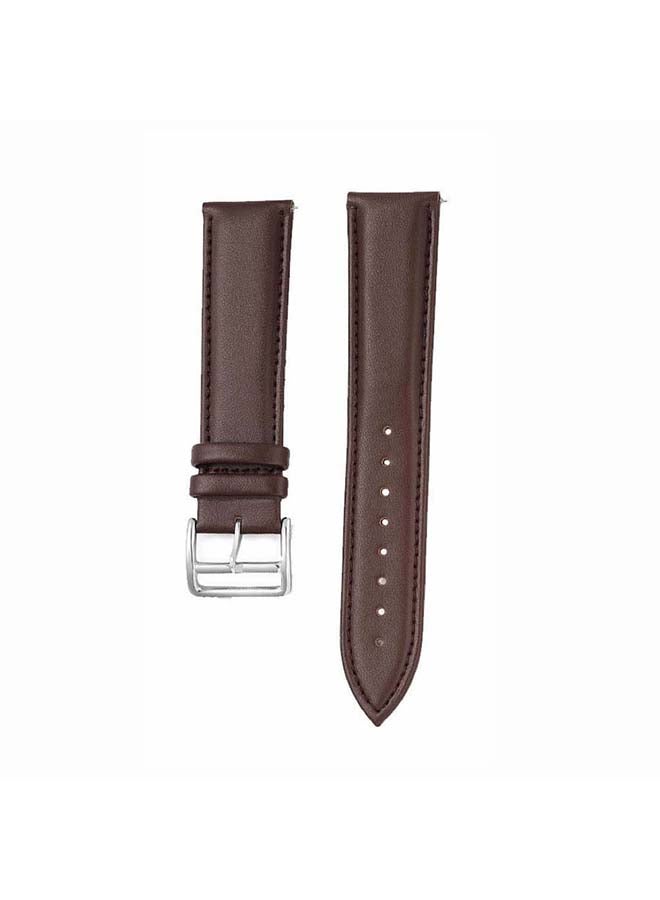 Perfii Genuine Leather Replacement Band 22mm for Huawei Watch GT2 Pro Brown - Image 2