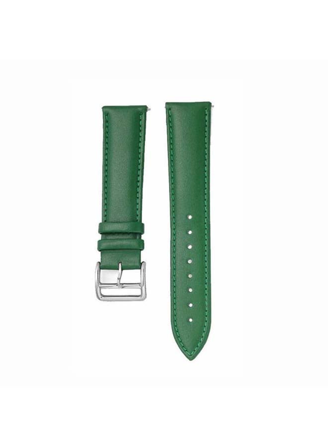 Perfii Genuine Leather Replacement Band 22mm for Huawei Watch GT2 Pro Green - Image 2