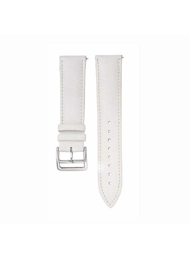 Perfii Genuine Leather Replacement Band 22mm For Huawei Watch GT2 Pro White - Image 2