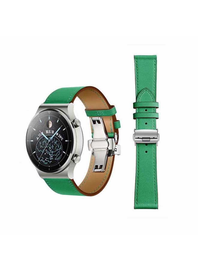 بيرفيي سوار بديل من الجلد الطبيعي لساعة هواوي GT2 برو أخضر - Image 1