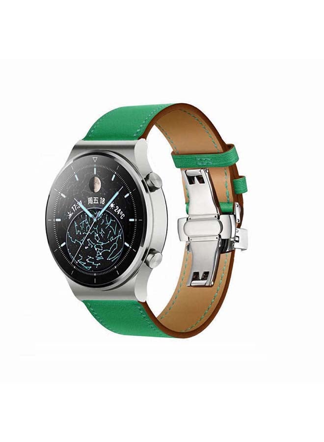 بيرفيي سوار بديل من الجلد الطبيعي لساعة هواوي GT2 برو أخضر - Image 2