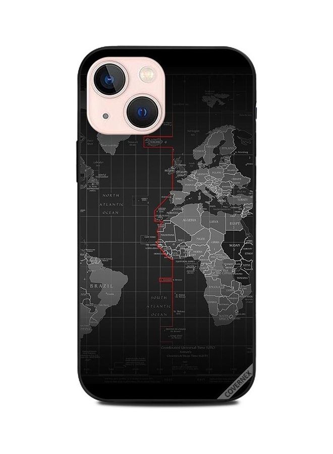 كوفرنيكس غطاء حماية واقٍ بطبعة بتصميم حدود المحيط لهاتف أبل آيفون 13 ميني متعدد الألوان - Image 1