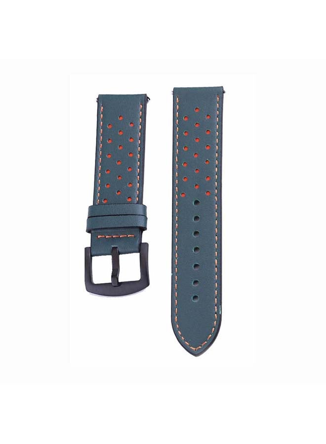 Perfii Genuine Leather Replacement Band For Huawei Watch GT2 Pro 22mm Green  - Image 2