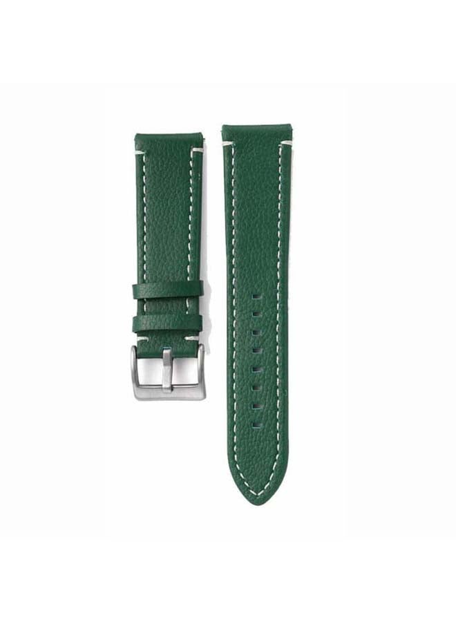 Perfii Genuine Leather Replacement Band For Huawei Watch GT2 Pro 22mm Green  - Image 2