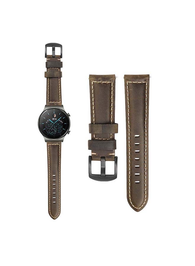 بيرفيي سوار بديل من الجلد الطبيعي لساعة هواوي GT2 برو أخضر - Image 1