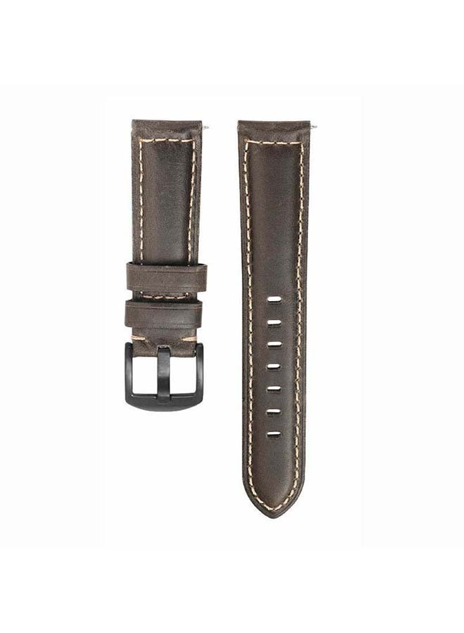 Perfii Genuine Leather Replacement Band For Huawei Watch GT2 Pro 22mm Grey  - Image 2