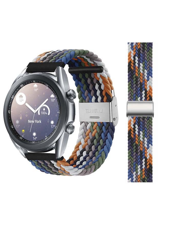 Perfii Adjustable Braided Solo Loop Band For Samsung Galaxy Watch 3 Demin Multi  - Image 1