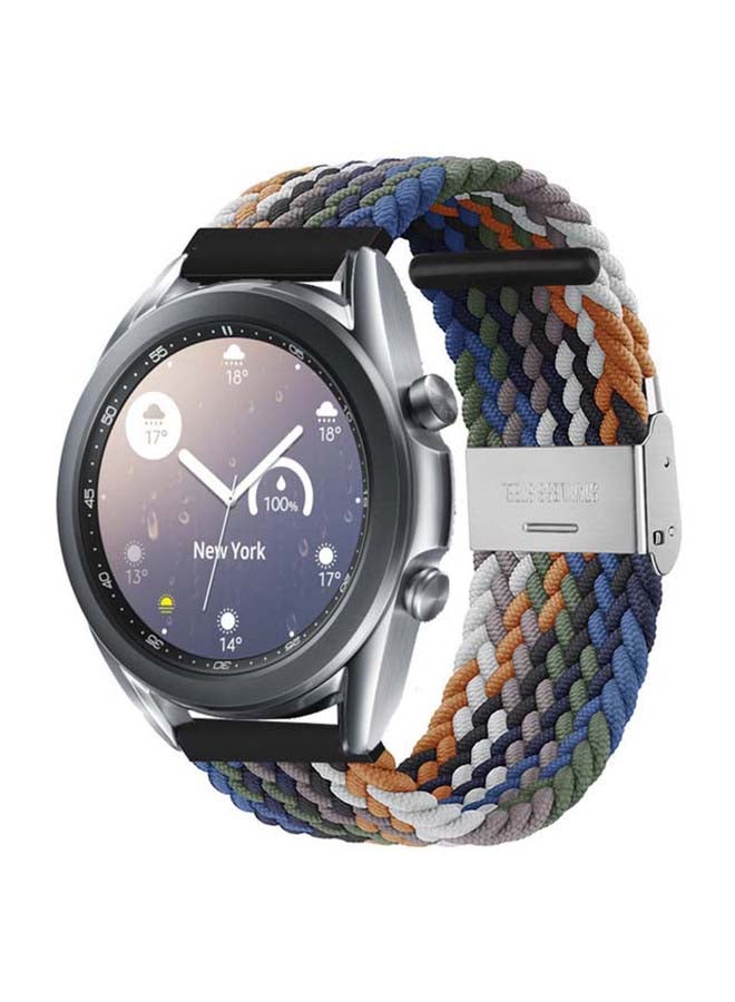 Perfii Adjustable Braided Solo Loop Band For Samsung Galaxy Watch 3 Demin Multi  - Image 2