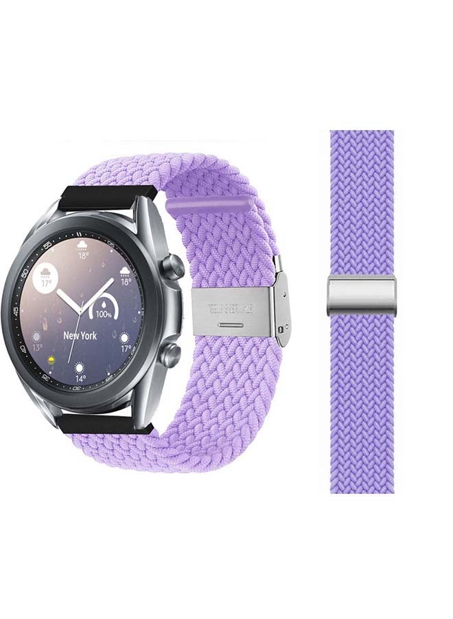 Perfii Adjustable Braided Solo Loop Band For Samsung Galaxy Watch 3 Light Purple  - Image 1