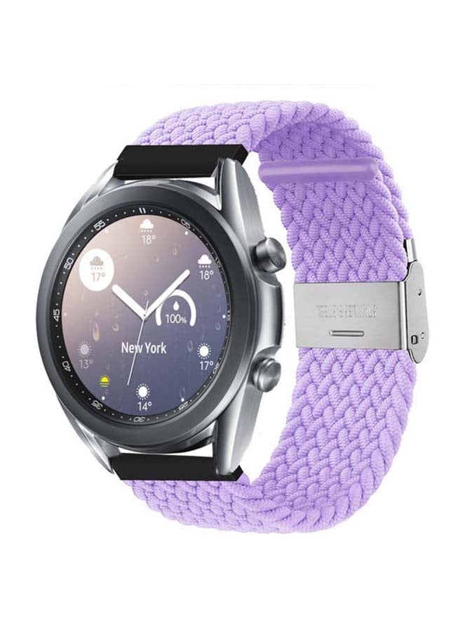 Perfii Adjustable Braided Solo Loop Band For Samsung Galaxy Watch 3 Light Purple  - Image 2