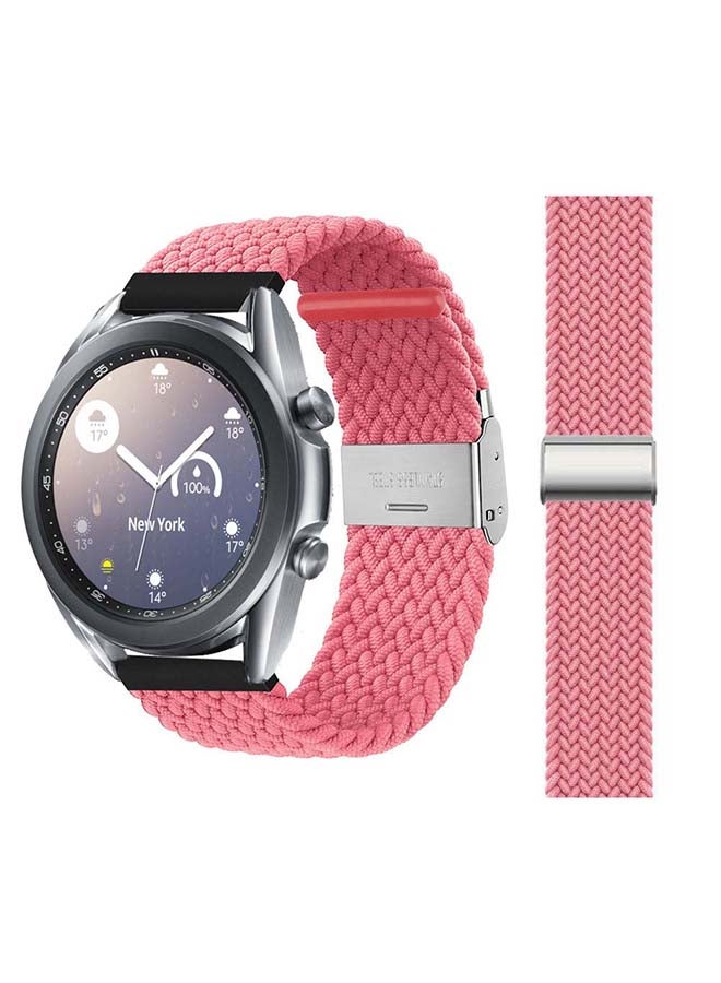 Perfii Adjustable Braided Solo Loop Band For Samsung Galaxy Watch 3 Pink Punch  - Image 1