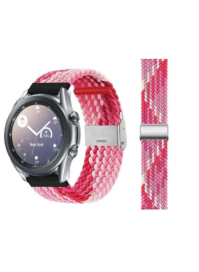 Perfii Adjustable Braided Solo Loop Band For Samsung Galaxy Watch 3 Raspberry  - Image 1