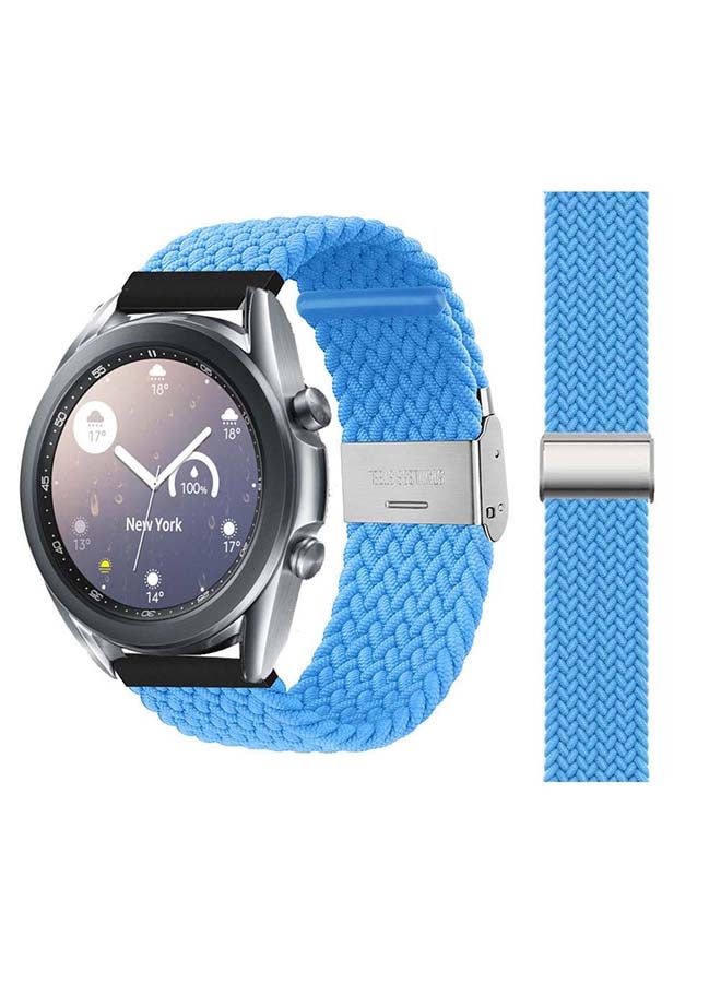 Perfii Adjustable Braided Solo Loop Band For Samsung Galaxy Watch 3 Sky Blue  - Image 1