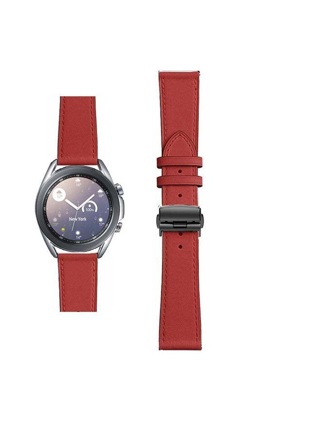 Perfii Replacement Band For Samsung Galaxy Watch3 Camellia Red - Image 1