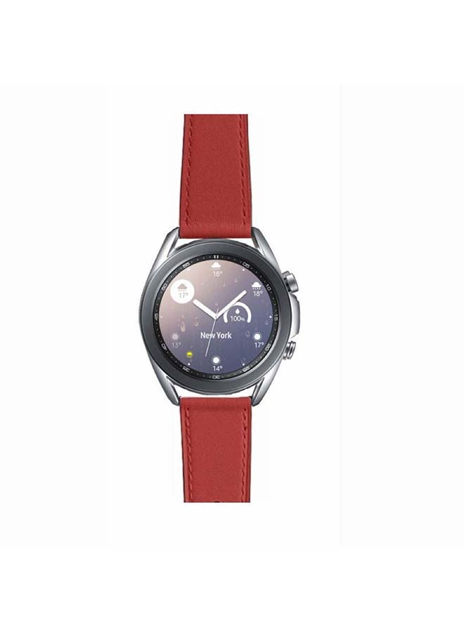 Perfii Replacement Band For Samsung Galaxy Watch3 Camellia Red - Image 2