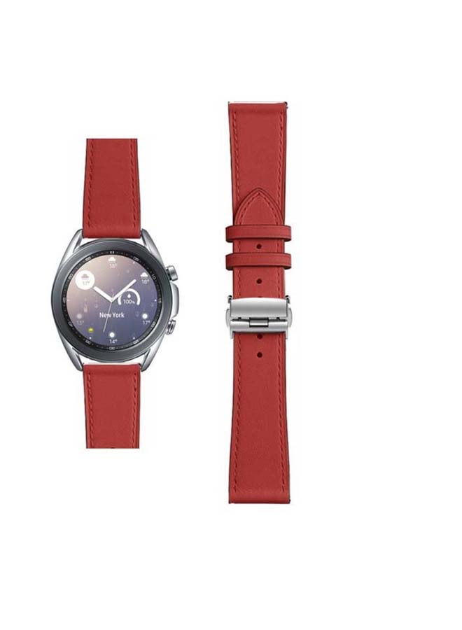 Perfii Replacement Band For Samsung Galaxy Watch3 Camellia Red - Image 1