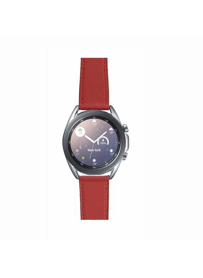 Perfii Replacement Band For Samsung Galaxy Watch3 Camellia Red - Image 2