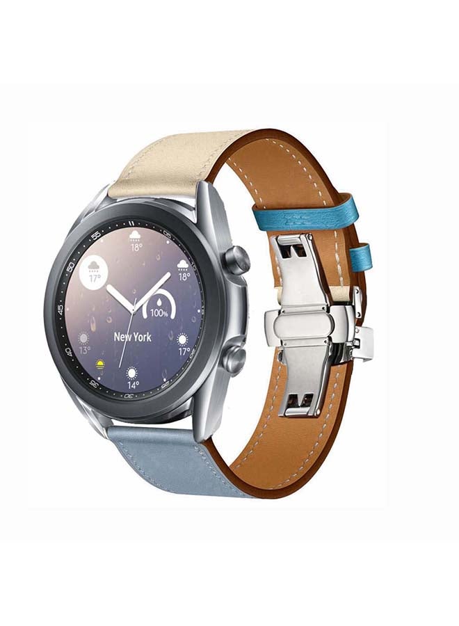 Perfii Replacement Band For Samsung Galaxy Watch3 Blue/Lin - Image 2