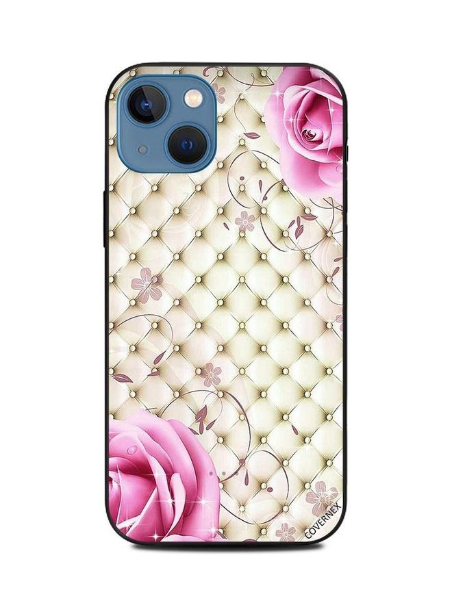 كوفرنيكس غطاء حماية واقٍ بطبعة زهور وقماش كلاسيكي لأبل آيفون 13 متعدد الألوان - Image 1