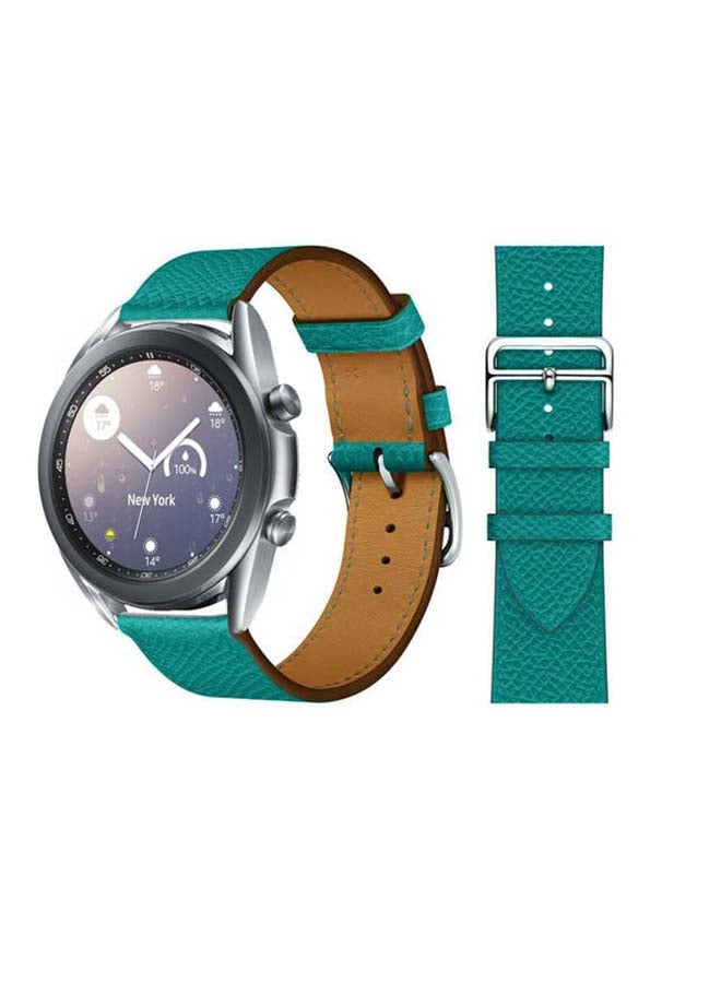 بيرفيي سوار بديل من الجلد الطبيعي لساعة سامسونج جالاكسي 3 مقاس 41 مم أخضر - Image 1