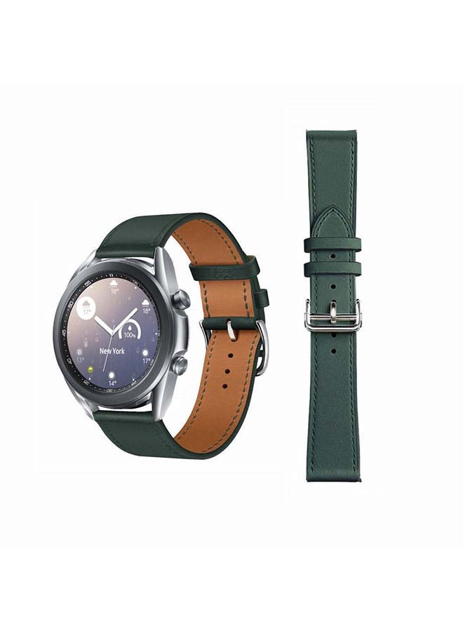 بيرفيي سوار سوبريم بديل من الجلد الطبيعي لساعة سامسونج جالاكسي 3 مقاس 41 مم أخضر ميدنايت - Image 1