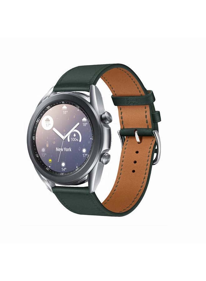 بيرفيي سوار سوبريم بديل من الجلد الطبيعي لساعة سامسونج جالاكسي 3 مقاس 41 مم أخضر ميدنايت - Image 2