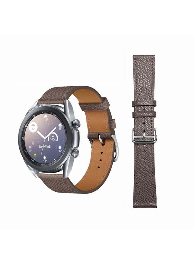 بيرفيي سوار سوبريم بديل من الجلد الطبيعي لساعة سامسونج جالاكسي 3 مقاس 41 مم خطوط رمادي - Image 1