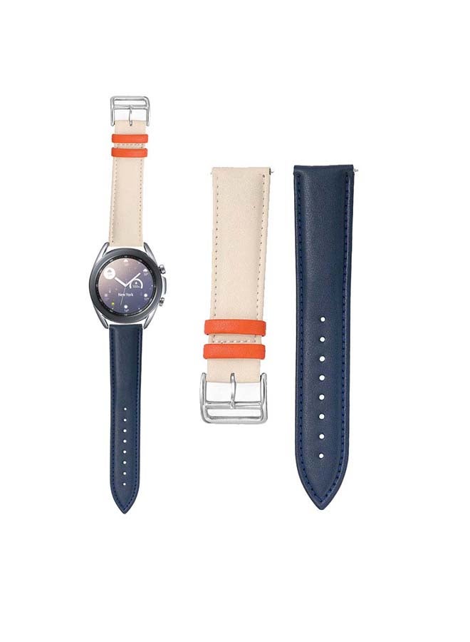 Perfii Genuine Leather Replacement Band for Samsung Galaxy Watch3 41mm Multicolour - Image 1