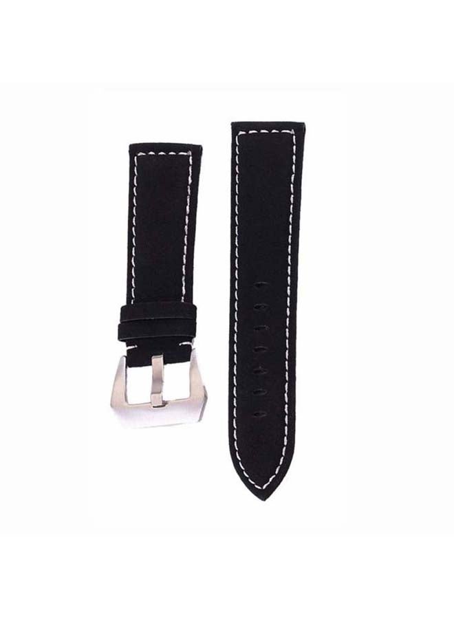 بيرفيي سوار بديل من الجلد الطبيعي لساعة سامسونج جالاكسي 3 مقاس 41 مم أسود - Image 2