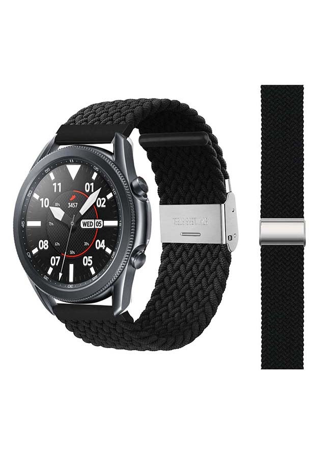 Perfii Adjustable Braided Solo Loop Band for Samsung Galaxy Watch3 45mm Black - Image 1