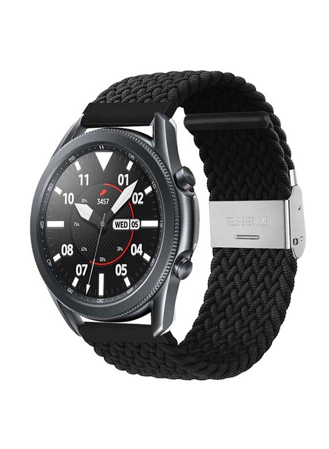 Perfii Adjustable Braided Solo Loop Band for Samsung Galaxy Watch3 45mm Black - Image 2