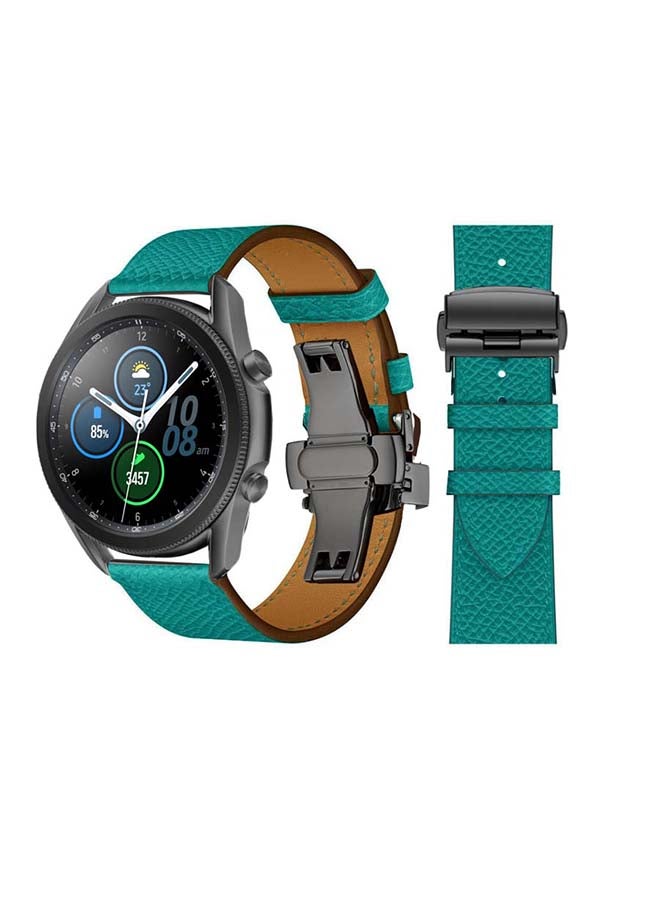 بيرفيي سوار بديل من الجلد الطبيعي لساعة سامسونج جالاكسي 3 مقاس 45 مم أخضر - Image 1