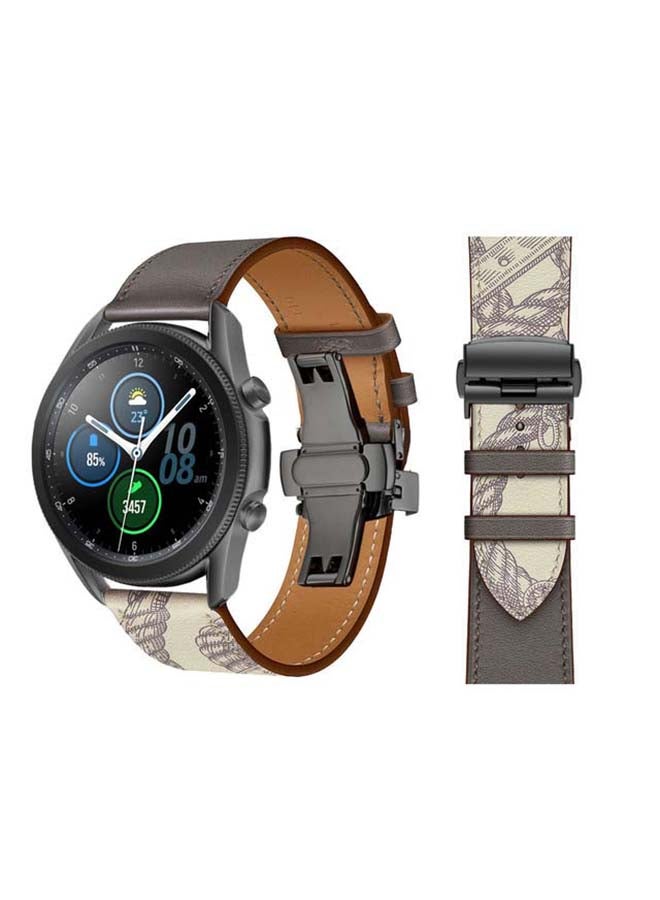 Perfii Genuine Leather Replacement Band for Samsung Galaxy Watch3 45mm Multicolour  - Image 1