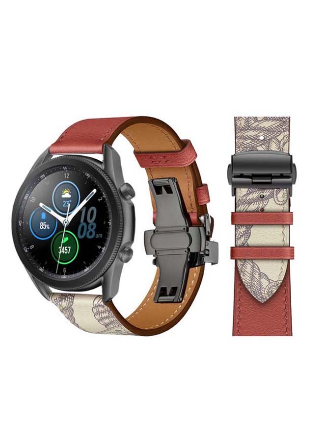 Perfii Genuine Leather Replacement Band for Samsung Galaxy Watch3 45mm Multicolour - Image 1
