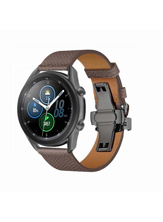 Perfii Genuine Leather Replacement Band for Samsung Galaxy Watch3 45mm Multicolour - Image 2