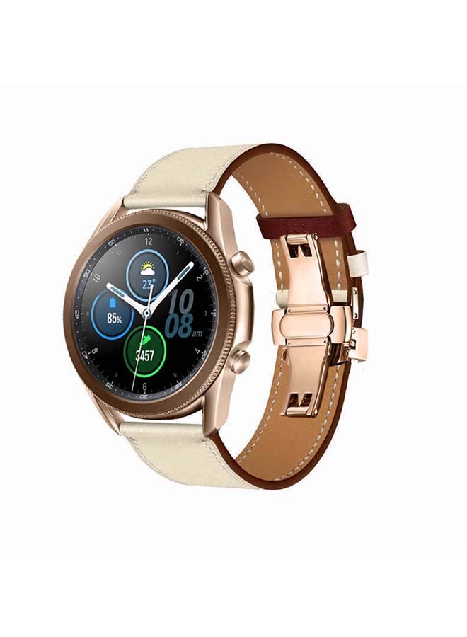 Perfii Genuine Leather Replacement Band for Samsung Galaxy Watch3 45mm Multicolour - Image 2