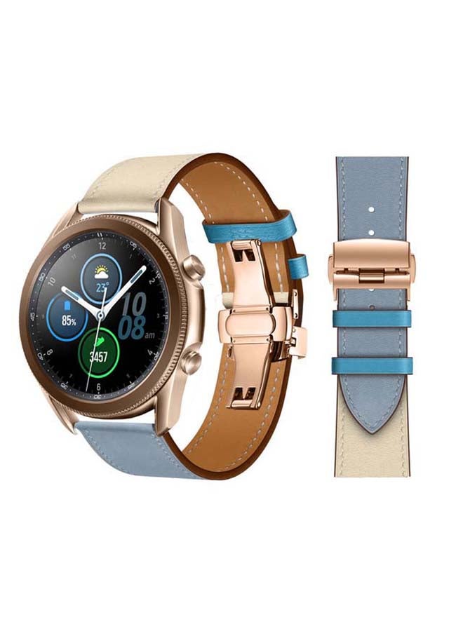Perfii Genuine Leather Replacement Band for Samsung Galaxy Watch3 45mm Multicolour - Image 1