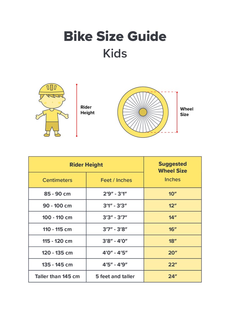 MOGOO Mars 20-Inch Kids Bike | 20-Inch Wheel Size | Adjustable Seat | With Training Wheels | Blue/Yellow Color 20inch - Image 5