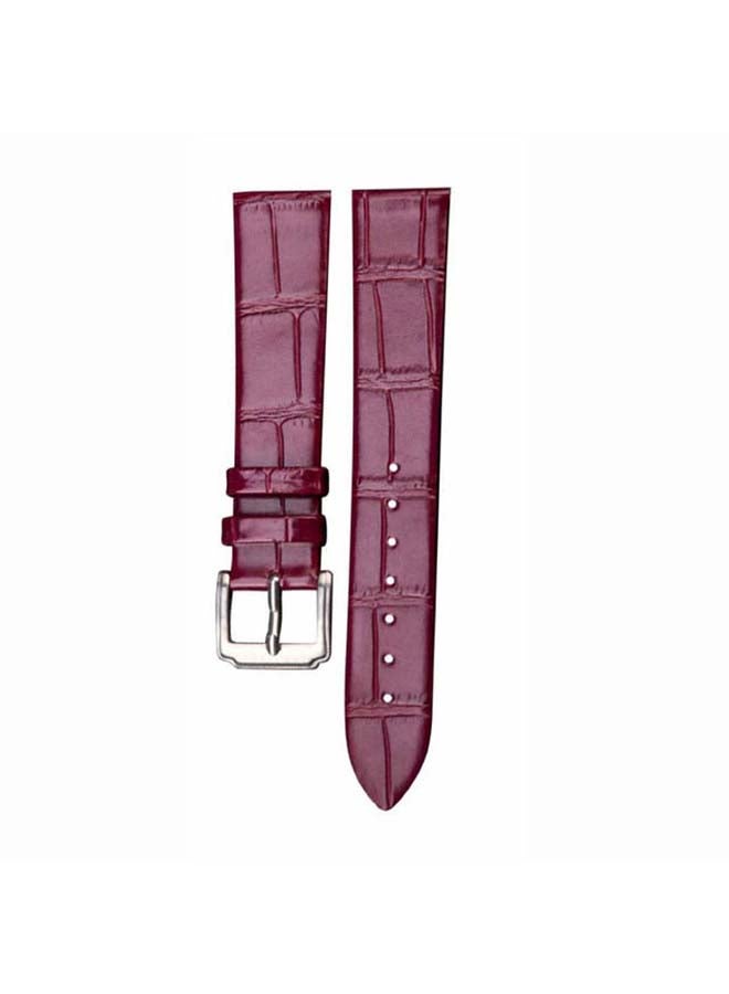 Perfii Genuine Leather Replacement Band for Samsung Galaxy Watch3 45mm Red - Image 2