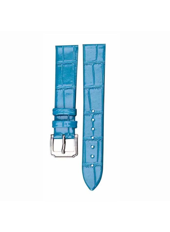 Perfii Genuine Leather Replacement Band for Samsung Galaxy Watch3 45mm Blue - Image 2