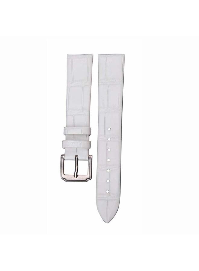 Perfii Genuine Leather Replacement Band for Samsung Galaxy Watch3 45mm White - Image 2