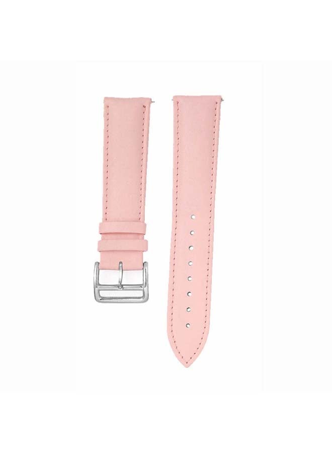 Perfii Genuine Leather Replacement Band for Samsung Galaxy Watch 3 45mm Pink - Image 2