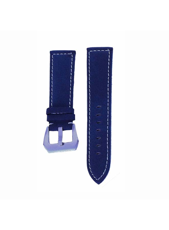 بيرفيي سوار بديل مصنوع من الجلد الطبيعي، ويستخدم لساعة سامسونج جالاكسي 3، بمقاس 45 مم. أزرق - Image 2