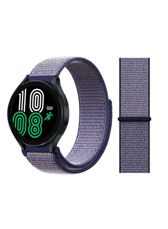 بيرفيي سوار بديل مصنوع من النايلون بتصميم لولبي، ويستخدم لساعة سامسونج جالاكسي 4، بمقاس 40/44 مم. أزرق ميدنايت - Image 1