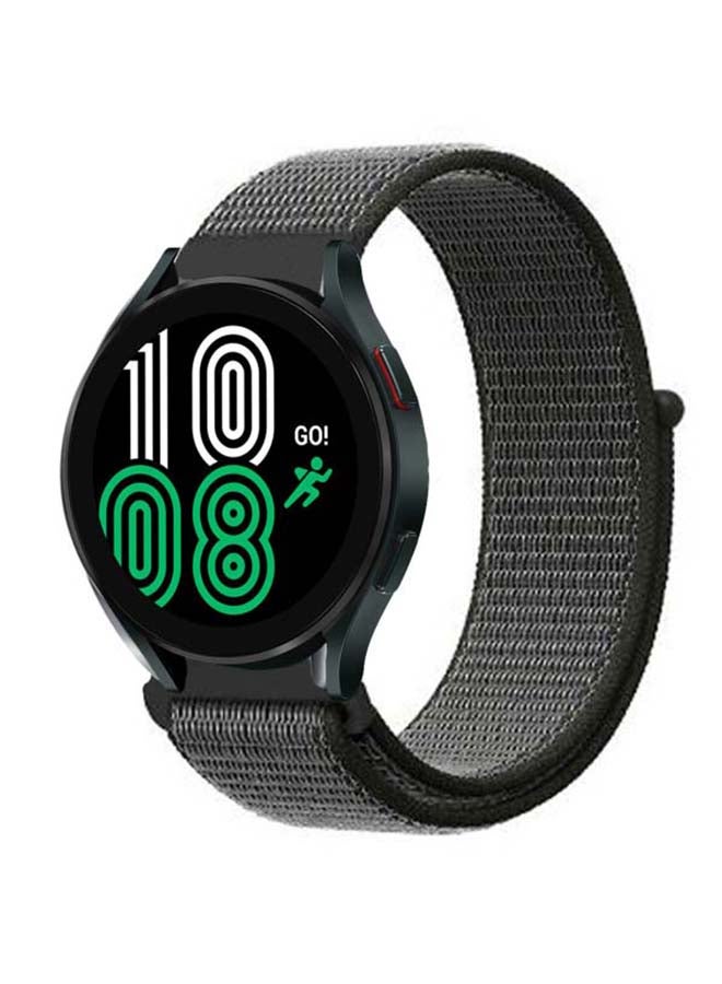 Perfii Nylon Loop Replacement Band For Samsung Galaxy Watch 4 40/44mm Dark Olive - Image 2