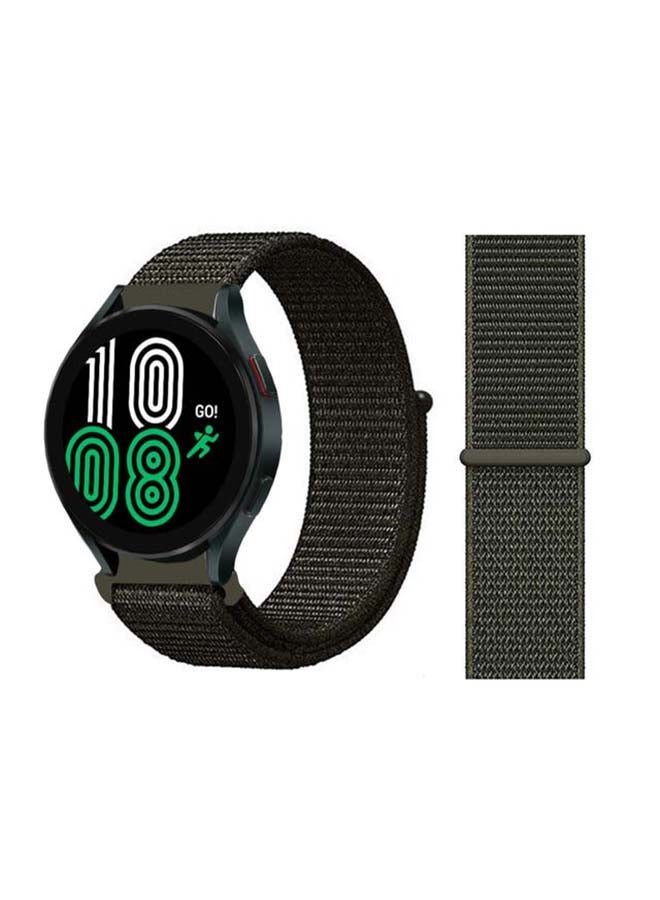 بيرفيي سوار بديل مصنوع من النايلون بتصميم لولبي، ويستخدم لساعة سامسونج جالاكسي 4، بمقاس 40/44 مم. كاكي كارغو - Image 1