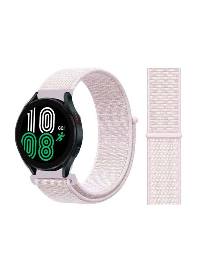 بيرفيي سوار بديل مصنوع من النايلون بتصميم لولبي، ويستخدم لساعة سامسونج جالاكسي 4، بمقاس 40/44 مم. وردي بيرل - Image 1